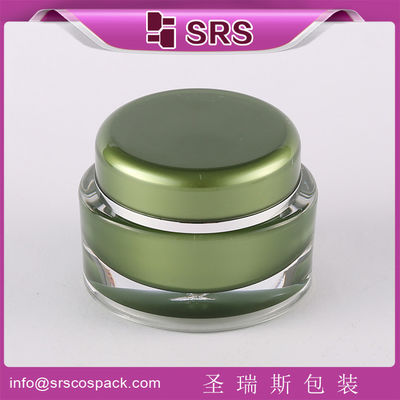 ซื้อ SRS 2015 จีนหรูหรา 15ml 30ml 50ml รูปทรงโอวาล กระป๋องเครื่องสําอาง Acrylic สําหรับครีมหน้า online manufacture
