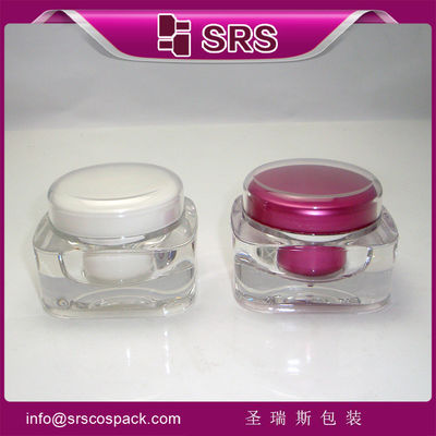 ซื้อ SRS ผลิตในประเทศจีน สี่เหลี่ยมอะคริลิค เครื่องสําอาง 50 กรัม กระปุกพลาสติกครีมเปล่า online manufacture