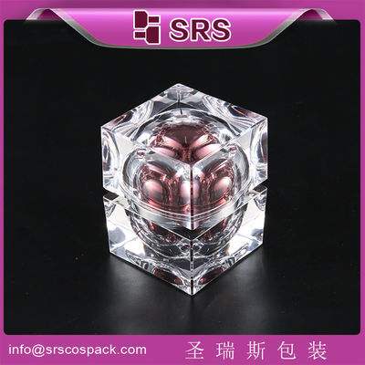 ซื้อ SRS 2015 ผลิตภัณฑ์ใหม่ สารสําอางพลาสติกอะคริลิคสี่เหลี่ยม กระปุกสีเปล่าสําหรับครีมหน้า online manufacture