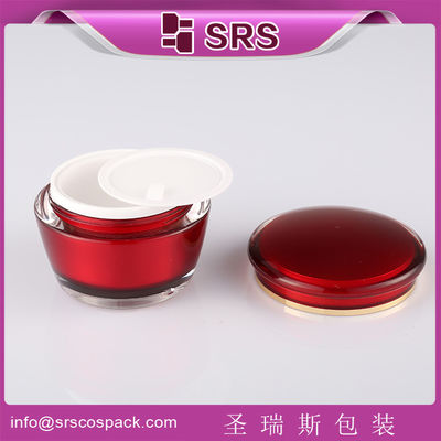 ซื้อ สีแดง J035 15g 30g 50g กระปุกเครื่องสําอางพลาสติก online manufacture