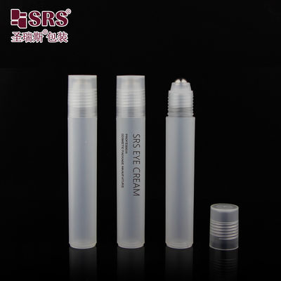 ซื้อ กลมใส แมทกระจ่าง PP PCR พลาสติก โรลเลอร์ สแตนเลส ลูกนวด รอลล์ บนขวด 15 ml online manufacture