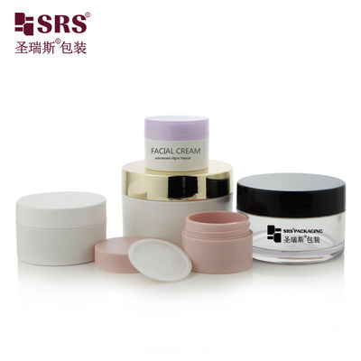 ซื้อ 15 กรัม 30 กรัม 50 กรัม 70 กรัม 80 กรัม 100 กรัม ถังครีมดูแลผิวหนังเปล่าพลาสติก กระป๋องเครื่องสําอาง PET online manufacture