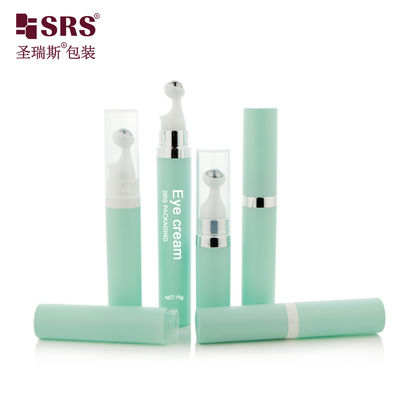 ซื้อ A0035 7.5ml 10ml 15ml รอบ แบบพิมพ์แบบไม่มีอากาศ พลาสติก PP PCR เซรั่มตา โรลเลอร์นวด กระป๋องลูกเหล็ก online manufacture