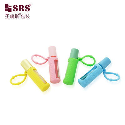 ซื้อ BLPM-10ML รูปทรงกลม กระจกโปร่ง โรลเลอร์ กระป๋องลูกเหล็ก กล่องซิลิโคนปกสําหรับน้ํามันหอมหอม ไม่มีการรั่ว online manufacture