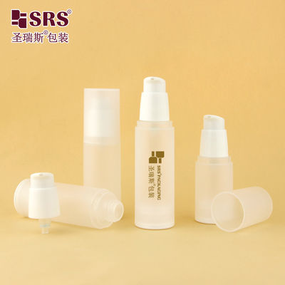 ซื้อ PA0216 20ml 30ml 40ml 50ml PP แมทกระจ่างใส ในพลาสติก PP PCR กระป๋องไร้อากาศ พร้อมปั๊มน้ํายา online manufacture