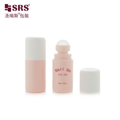 ซื้อ RPPC1-60ML ขวดลูกกลิ้งระงับเหงื่อเจล พลาสติก PP PCR วัสดุเป็นมิตรต่อสิ่งแวดล้อม สีชมพูเคลือบด้าน ปรับแต่งได้ online manufacture