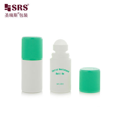 ซื้อ RPPC1-60ML White Bottle With Green Injection Double End CRC Cap Ribbed For Deodorant Gel Pain Relief online manufacture