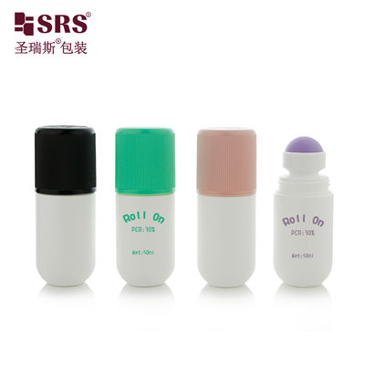 ซื้อ RPPA1-50ML Round Bottom PP Solid Color With Colorful Cap Customized No Leakage Pain Relief Gel Roll On Massage Bottle online manufacture