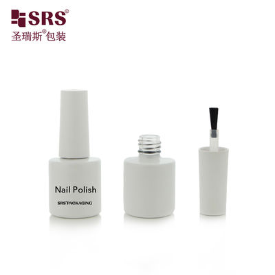 ซื้อ DH-9A 8ML White Painted Glass Round Bottle With Brush For Nail Polish Remover Gel online manufacture