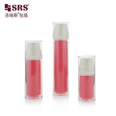 ซื้อ SRSA404 15ml 30ml 50ml Double Wall Clear AS Plastic Cosmetic Lotion Foundation Bottle Customized online manufacture