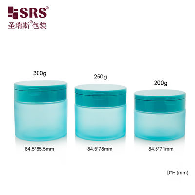 ซื้อ PET007 200g 250g 300g Plastic PET Cream Jar With Flip Cap For Body Scrub Toner Pads Wirh Spoon online manufacture