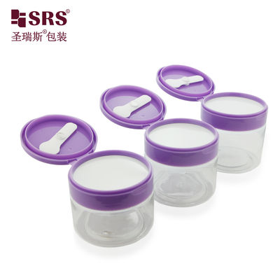 ซื้อ PET007 200g 250g 300g Injection Color Plastic PET Cream Jar With Flip Cap Tweezer Spoon online manufacture