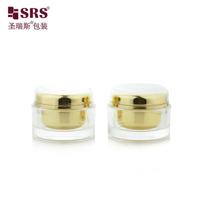 ซื้อ J020 กระปุกพลาสติกเปล่าสีทองเงาเคลือบโลหะ 50 กรัม สำหรับครีมทาผิว online manufacture