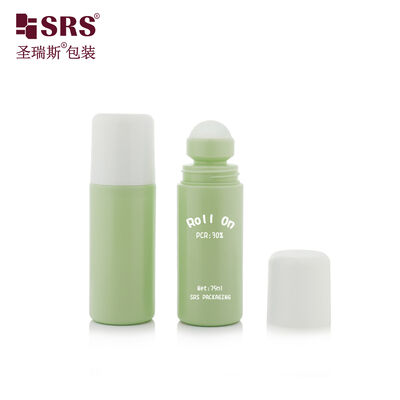 ซื้อ RPPC 75ML PP PCR ขวดลูกกลิ้งระงับกลิ่นกายแบบรีไซเคิลเป็นมิตรต่อสิ่งแวดล้อมพร้อมฝาแบนเงางาม online manufacture