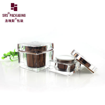 ซื้อ 15 กรัม 50 กรัม 80 กรัม รูปทรงสี่เหลี่ยม เครื่องสําอางอาคริลิคบํารุงผิวหน้า กระปุกครีมแฟนซี online manufacture