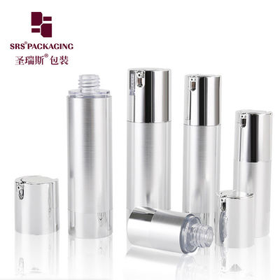 ซื้อ 15ml 30ml 50ml เครื่องสําอางที่กําหนดเอง สีเงิน ข้างว่าง ขวดครีมตาไม่มีอากาศ online manufacture