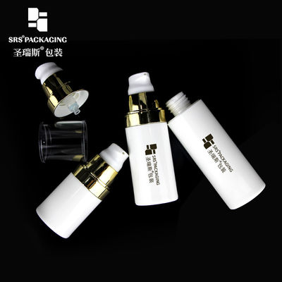 ซื้อ กระป๋องยาฉีดพลาสติกสีขาวที่มีโลโก้ 1 oz กระป๋องปั๊มไม่มีอากาศ online manufacture