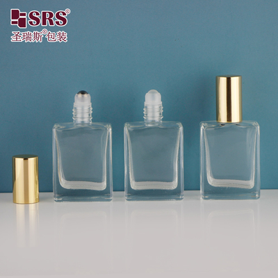 รูปทรงสี่เหลี่ยม ผนังหนา หรูหรา น้ํามันอีเซนเซียล กระจกกล่องกล่องตัวอย่าง 15 ml