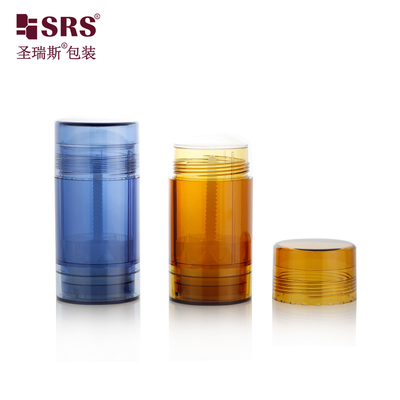 รูปทรงกลม การปรับแต่ง สีฉีด พลาสติก PP ดีโอเดอร์แอนท์ สติก ถัง 75 กรัม