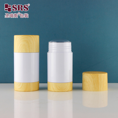 รูปทรงกลม สีที่กําหนดเอง กระป๋องพลาสติกสติ๊ก Twist Up ถังน้ําดีโอเดอร์แอนท์ 50 มิล