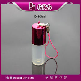 SRS ตัวอย่างฟรี 3ml ปิดโลหะด้วยตะขอสําหรับม้วนพลาสติกขนาดเล็กบนขวดขนาดกระเป๋า