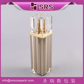 SRS จีน เครื่องสําอาง เครื่องบรรจุอากาศไม่มีอากาศ ผู้ผลิต ขวดน้ํายาอะคริลิคทรงสี่เหลี่ยมเปล่า