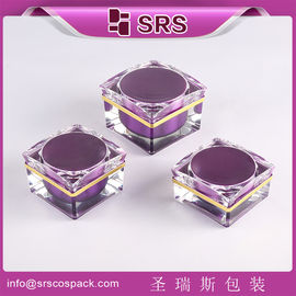Shengruisi Packaging J052-15ml กระปุกครีมแอคริลิคสี่เหลี่ยม 30ml 50ml