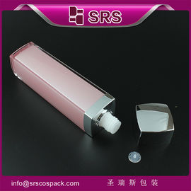 SRS สีชมพู หรูหรา ขวดว่างสําหรับเซรมโทเนอร์ รูปทรงสี่เหลี่ยม พลาสติก