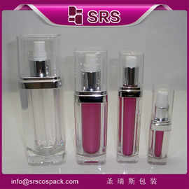 SRS จีนผลิต เครื่องสําอาง Acrylic 15ml 30ml 60ml 120ml กระป๋องน้ํายาพลาสติก พร้อมฝา