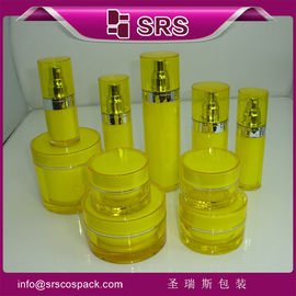 SRS ฟรีตัวอย่าง พลาสติกรีไซเคิล บํารุงผิว กระปุกบรรจุอะคริลิคและกล่องน้ํายากลม