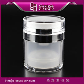 A100 ถัง 15ml 30ml 50ml น้ําปั๊มไร้อากาศสีขาวสําหรับครีมดูแลผิว