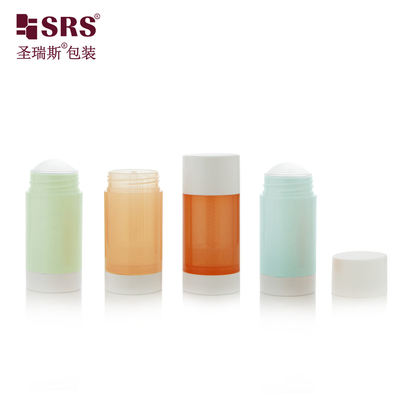 สีกลมใส สีชมพู สีน้ําเงิน ส้ม ปรับแต่ง PP PCR เติมจากล่าง Twist Up Deodorant Stick