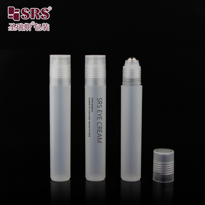 กลมใส แมทกระจ่าง PP PCR พลาสติก โรลเลอร์ สแตนเลส ลูกนวด รอลล์ บนขวด 15 ml