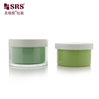 พลาสติกเปียก ครีมบํารุงผิวหน้า แพคเกจ 50ml 100ml 120ml หรูหรา ครีมสองผนัง กระปุกเครื่องสําอาง