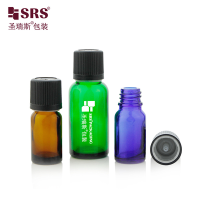 5ml 10ml 15ml 30ml 50ml 100ml 18/415 กระป๋องแก้วว่าง พร้อมหมวกกันเด็ก รูปแบบกระป๋องน้ํามันจําเป็น