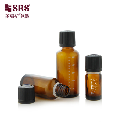 แบบสกรู การฉีด สีดํา ป้องกันเด็ก กล่องแก้ว กล่องน้ํามันอุดม 50ml