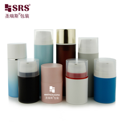 รอบ Snap On Style PP PCR วัสดุรีไซเคิล สีที่กําหนดเอง กระป๋องปั๊มไร้อากาศ 150 มล