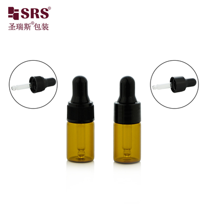 3 ml 5 ml ขนาดเดินทางเล็ก น้ํามันจําเป็น พลาสติก กระป๋องแก้วไหล่ Dropper