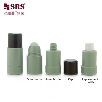50ml 75ml กระปุกเครื่องสําอางเปล่า สีตามสั่ง เปลี่ยน PP PCR รีไซเคิล รอล์บนกล่องเจลลดอเดอร์แอนต์