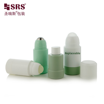 50 มิลลิลิตร 75 มิลลิลิตร เงินเปล่า สามารถเปลี่ยนได้ รีฟิล PP PCR ย้อนหลังฉีด สีฝากเอง ดีโอโดรแอนด์หรูหรา Roll On Flask