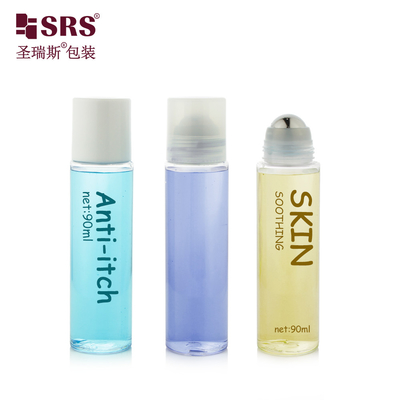 ตัวอย่างที่กําหนดเองสําหรับ PET Roll On Bottle ไม่มีการรั่วไหลและการพิมพ์ผ้าไหม