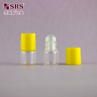 BLP-1ML ขนาดขนส่งขนาดเล็ก กระป๋องแก้วโปร่ง กระป๋องลูกม้วนสําหรับน้ํามันหอม