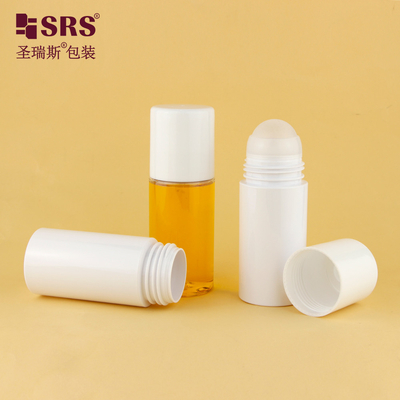 PET43 130ML 170ML พลาสติก PET ขนาดใหญ่ ปรับแต่งสีกลม PCR รีไซเคิลม้วนบนขวดสําหรับเจลลดกลิ่น