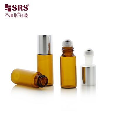 BLP-3ml กระจกแก้วม้วนบนขวด ไม่มีการรั่วง่ายในการทําความสะอาด เหมาะสําหรับน้ํามันที่แตกต่างกัน