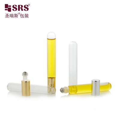 BLP-10ML กลมด้านล่างว่าง ทุบโปร่ง กระจกม้วนบนขวดน้ํามันอีเซนเซียล Wholesale