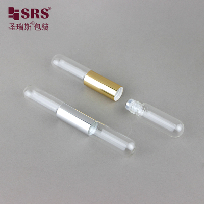 SGB2-5ml+5ml ใส น่ารัก เงินหอมเปล่า น้ํามันอิเซนเซียล โรลเลอร์เหล็กลูกกล่อง applicator