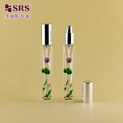 GSB2-10ML สี่เหลี่ยม หรูหรา ราคาสูง ด้านล่างหนาใส กระป๋องแก้วโปร่ง กระป๋องกระป๋องกระจาย