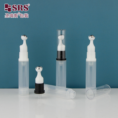 A0031 PP Luxury Customization Empty Injection White Glossy Airless Pump Roll On Bottle สําหรับกรองตา