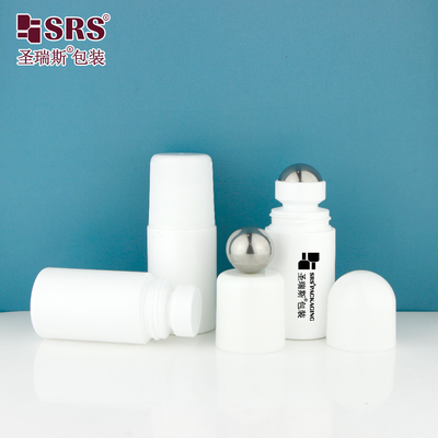 RPPC-60ML รอบขาวฉีดเป่าพลาสติก PP PCR รีไซเคิล สะดวกต่อสิ่งแวดล้อม Roll On Deodorant Gel กระป๋อง applicator