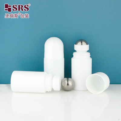 RPPC-60ML Dome Cap Cute Pain Relief Gel พลาสติก สะดวกต่อสิ่งแวดล้อม ใบรับรอง PCR โรลเลอร์สแตนเลส บอลมาสช์กระป๋อง